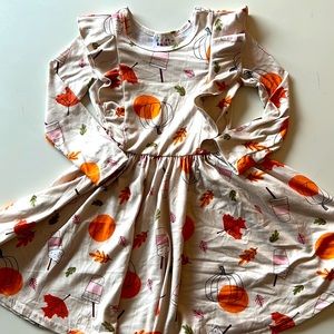 DotDotSmile Pumpkin Latte Dress size 3/4